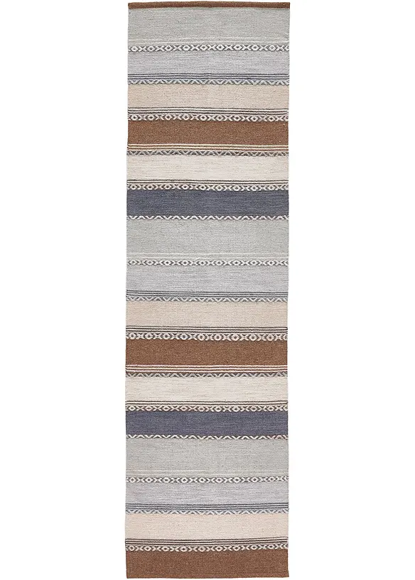 Tappeto kilim a righe in colori naturali delicati, bonprix