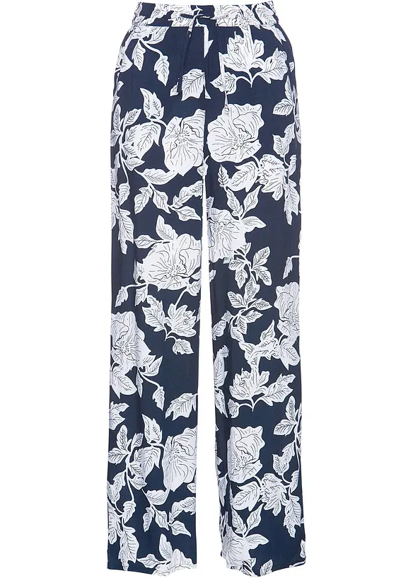 Pantaloni a palazzo in viscosa fluente, bonprix