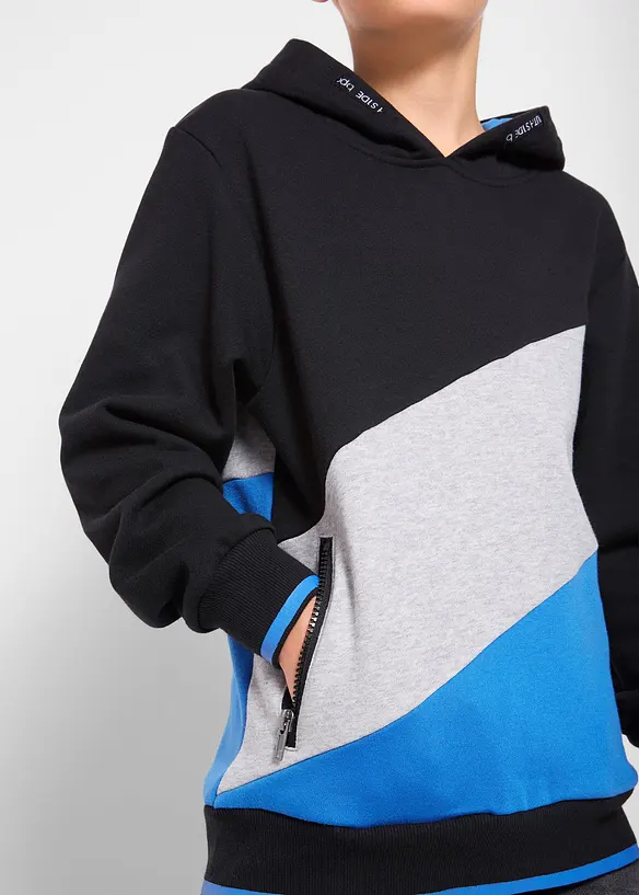 Felpa con cappuccio in puro cotone biologico, bonprix