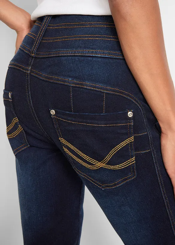 Jeans bootcut modellanti, vita alta, bonprix