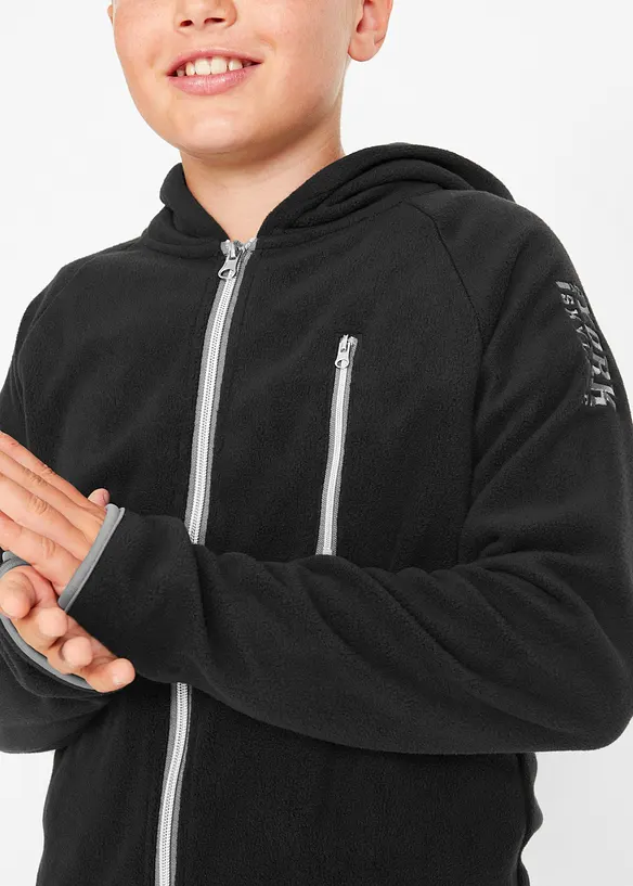 Giacca in pile con dettagli a contrasto, bonprix