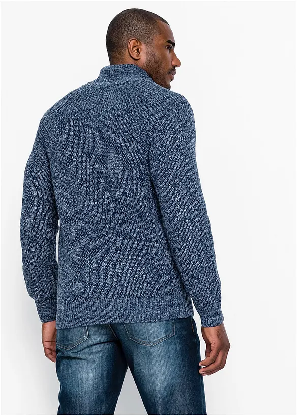 Cardigan a coste in filato grosso con cotone, bonprix