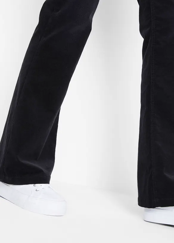 Pantaloni in velluto elasticizzato, flared, John Baner JEANSWEAR
