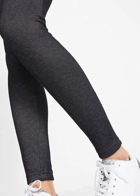Leggings termici morbidi effetto jeans, bonprix