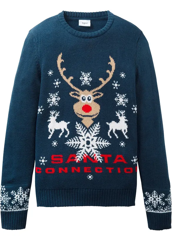Maglione natalizio in filato fine, bonprix