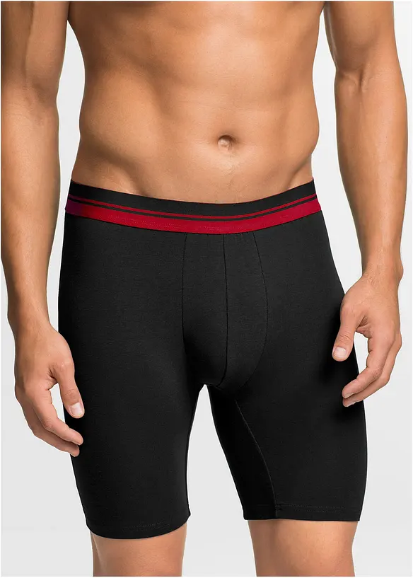 Boxer aderenti lunghi con cotone (pacco da 2), bonprix