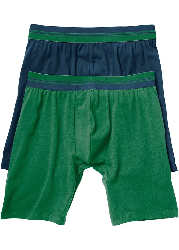 Boxer aderenti lunghi con cotone (pacco da 2), bonprix