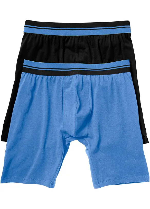 Boxer aderenti lunghi con cotone (pacco da 2), bonprix