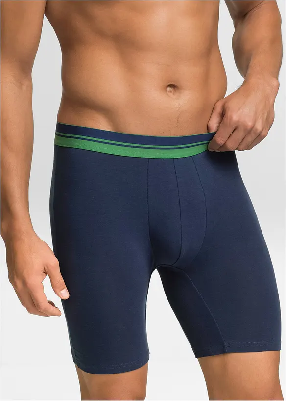 Boxer aderenti lunghi con cotone (pacco da 2), bonprix