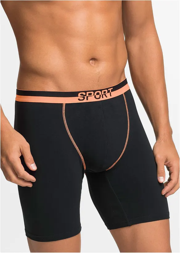 Boxer aderenti lunghi con cotone (pacco da 2), bonprix