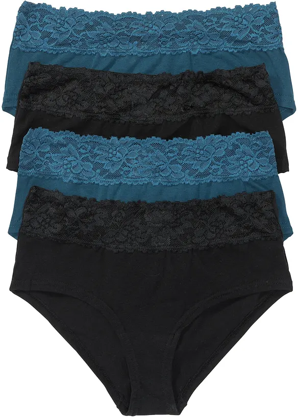 Slip a vita alta (pacco da 4), bonprix