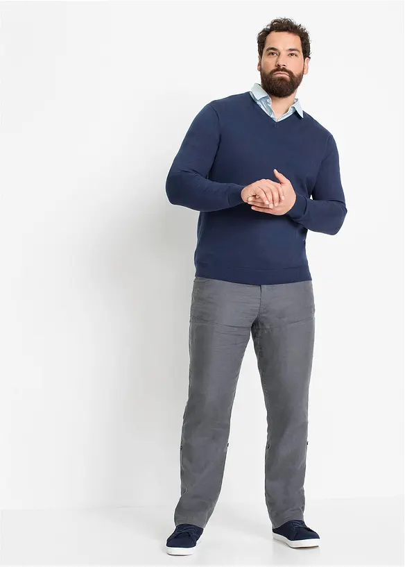 Maglione in  filato fine di misto cotone morbido, bonprix