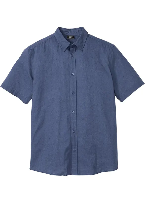 Camicia a maniche corte in fresco misto lino, bonprix