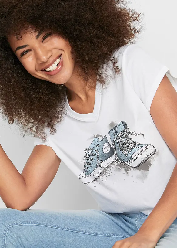 Maglia lunga stampata, bonprix