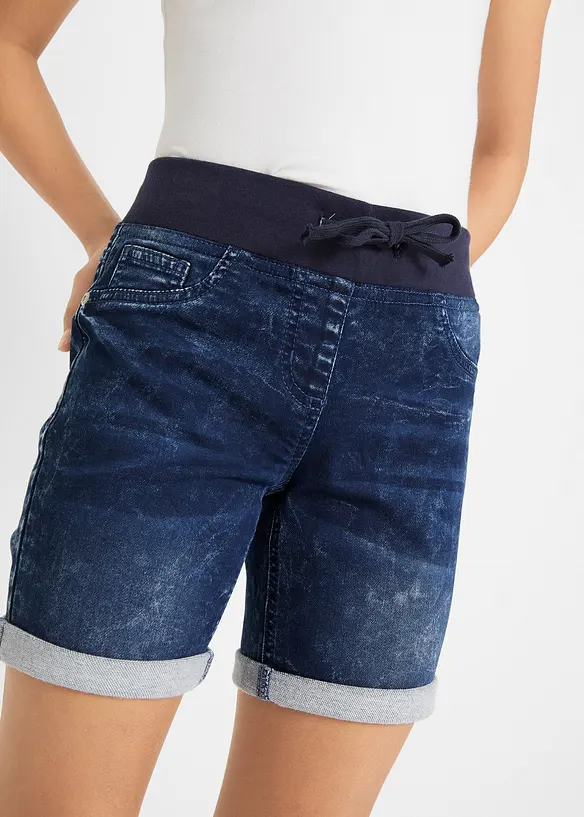 Shorts di jeans, vita media, bonprix