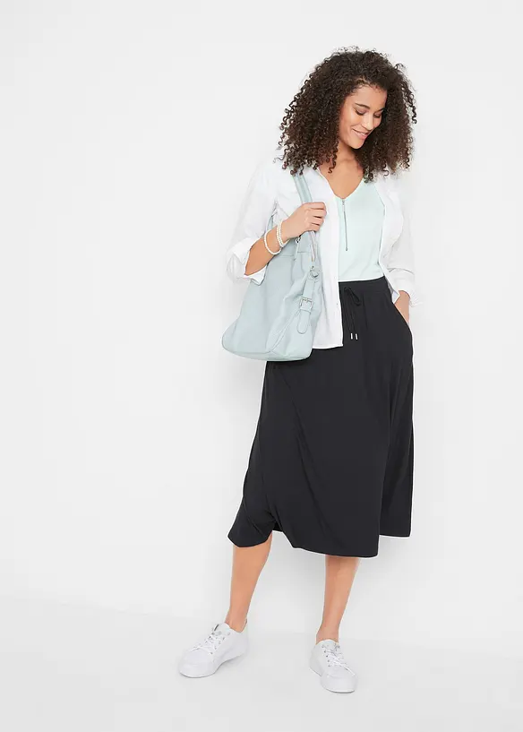 Gonna in jersey di misto cotone, bonprix