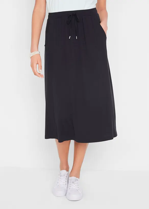 Gonna in jersey di misto cotone, bonprix