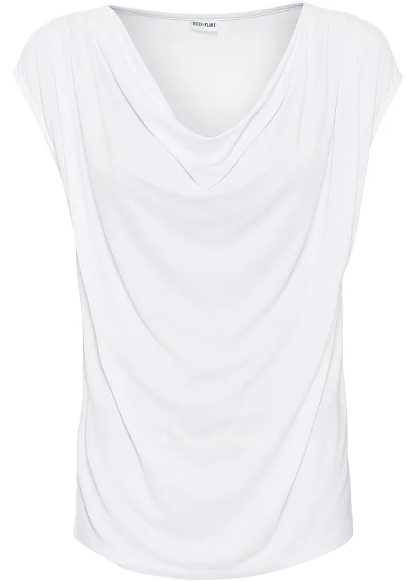Maglia con scollo a cascata in misto viscosa, bonprix