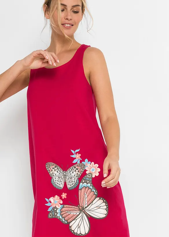 Camicia da notte corta in puro cotone, bonprix