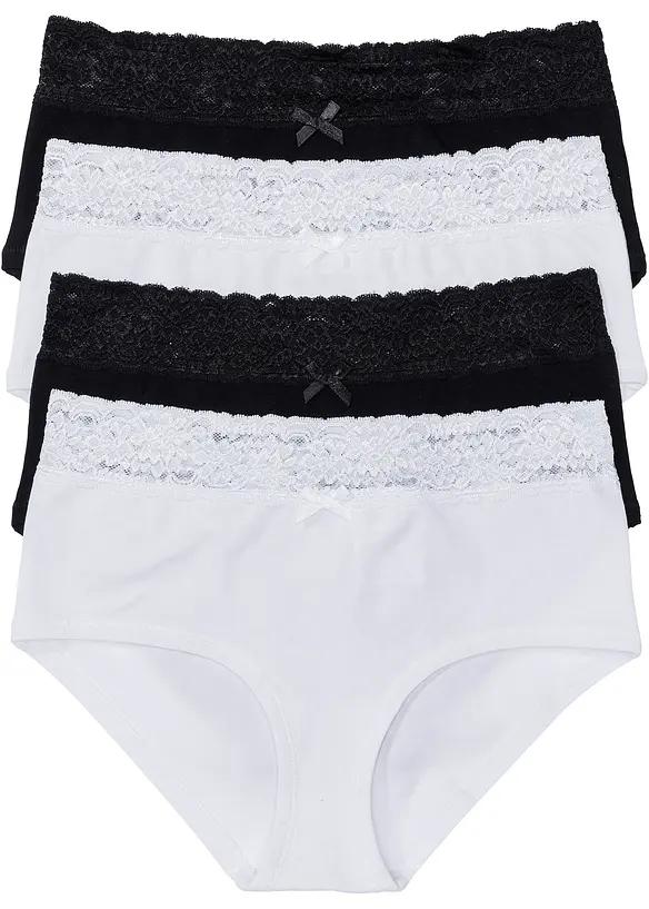 Culotte a vita alta (pacco da 4), bonprix