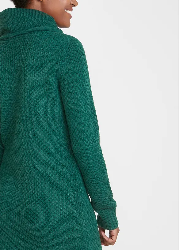 Abito in maglia con collo a scialle, bonprix