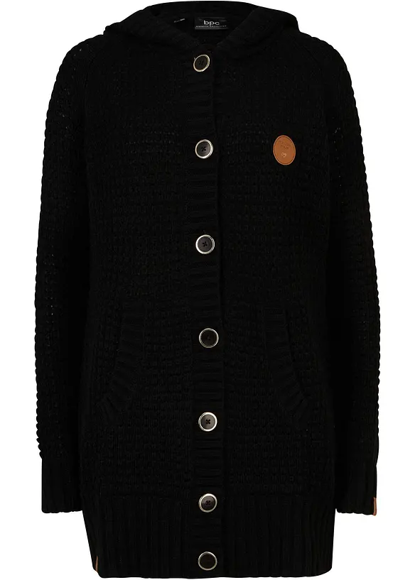 Cardigan lungo con cappuccio, bonprix