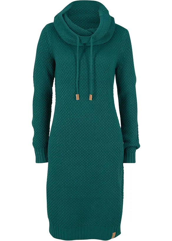 Abito in maglia con collo a scialle, bonprix