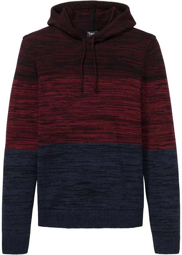 Maglione in filato fine con cappuccio, bonprix