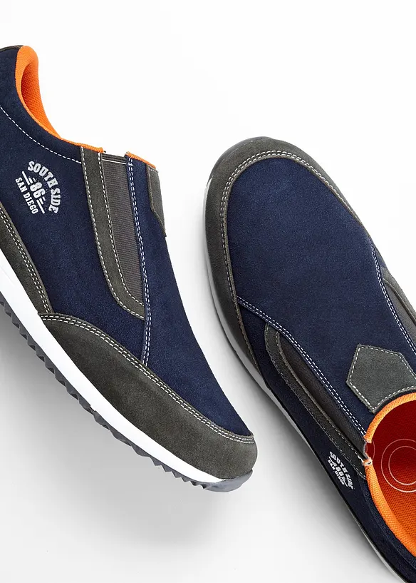 Slip on in pelle scamosciata, bonprix