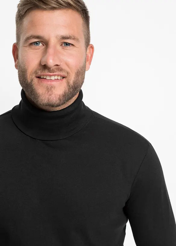 Maglia dolcevita a maniche lunghe in puro cotone, bonprix
