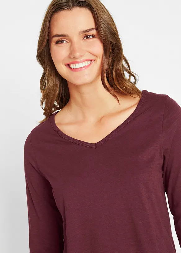 Maglia lunga in puro cotone biologico, bonprix