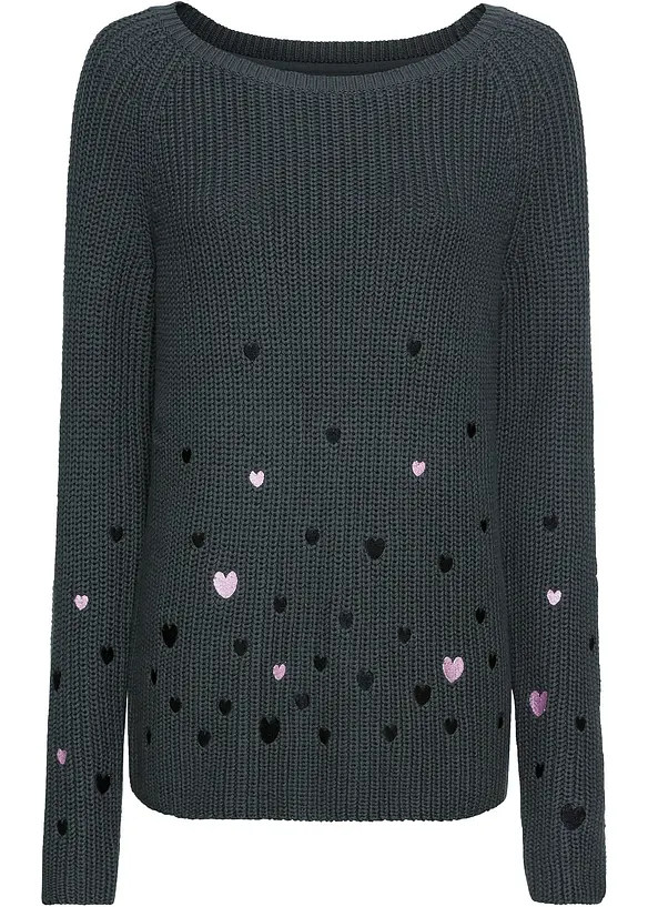 Maglione con cuoricini, bonprix