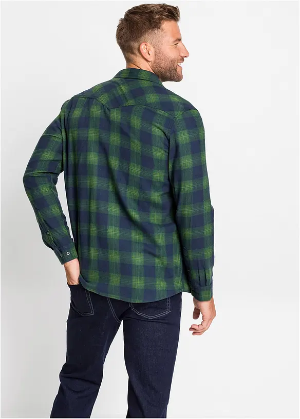 Camicia in flanella di puro cotone, bonprix