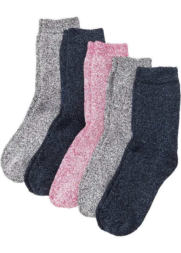 Calzini termici di spugna con cotone biologico (pacco da 5 paia), bonprix