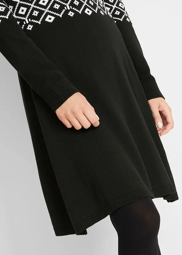 Abito in maglia con motivo norvegese, bonprix