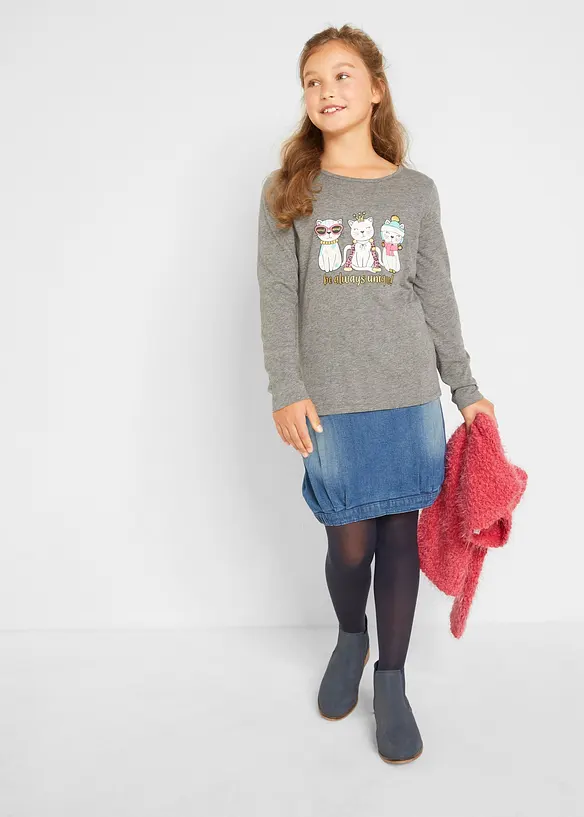 Maglia a maniche lunghe in misto viscosa, bonprix