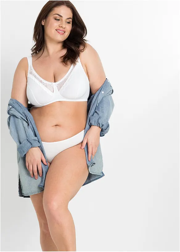 Reggiseno senza ferretto  con cotone biologico (pacco da 2), bonprix