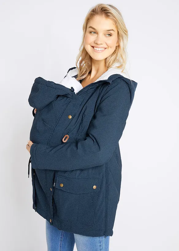 Cappotto prémaman imbottito 3 in 1 di media pesantezza con inserto babywearing, bonprix