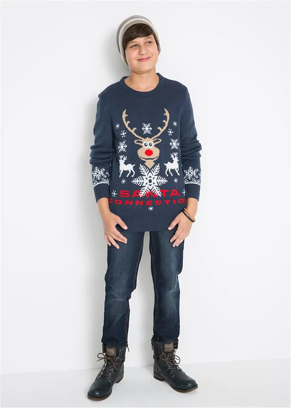 Maglione natalizio in filato fine, bonprix
