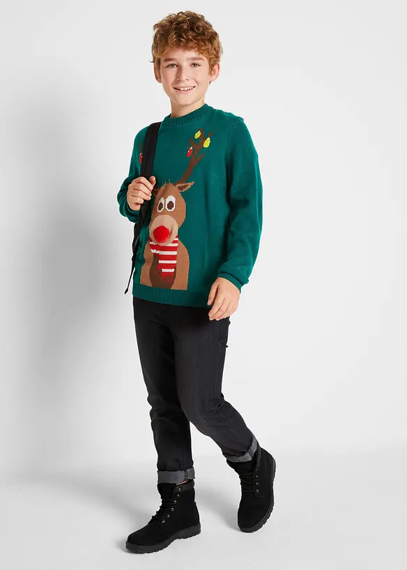Maglione natalizio in filato fine, bonprix