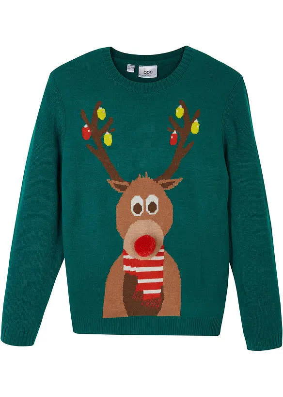 Maglione natalizio in filato fine, bonprix