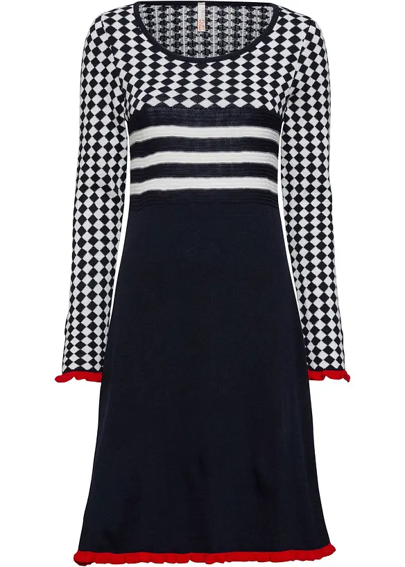 Abito in maglia con ruches, BODYFLIRT boutique