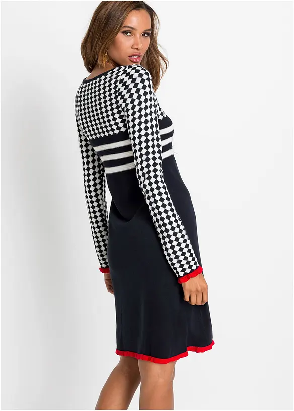 Abito in maglia con ruches, BODYFLIRT boutique