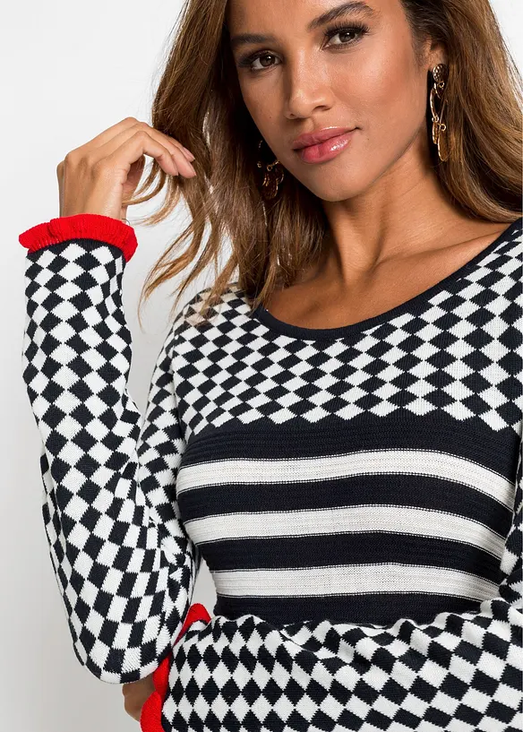 Abito in maglia con ruches, BODYFLIRT boutique