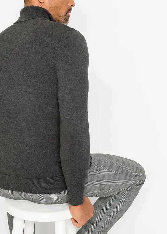 Maglione a collo alto con cachemire, bonprix