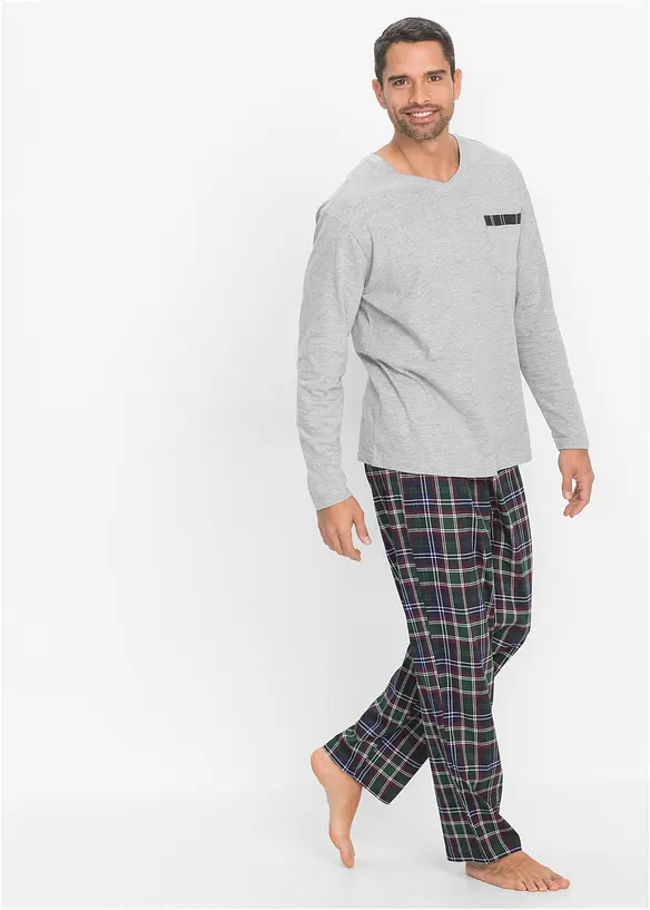 Pigiama con cotone biologico e maniche lunghe, bonprix