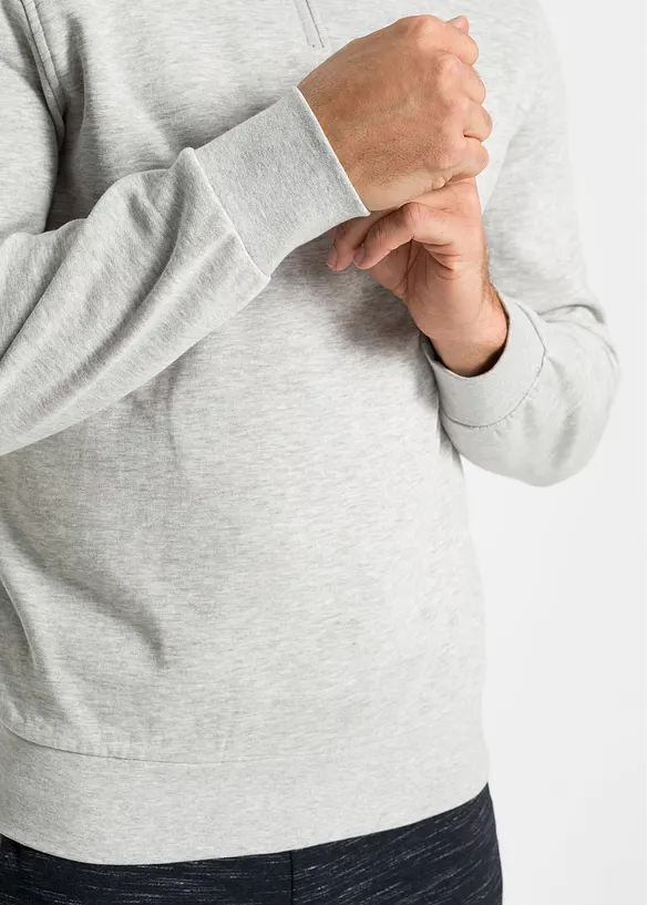 Felpa con colletto e zip, bonprix