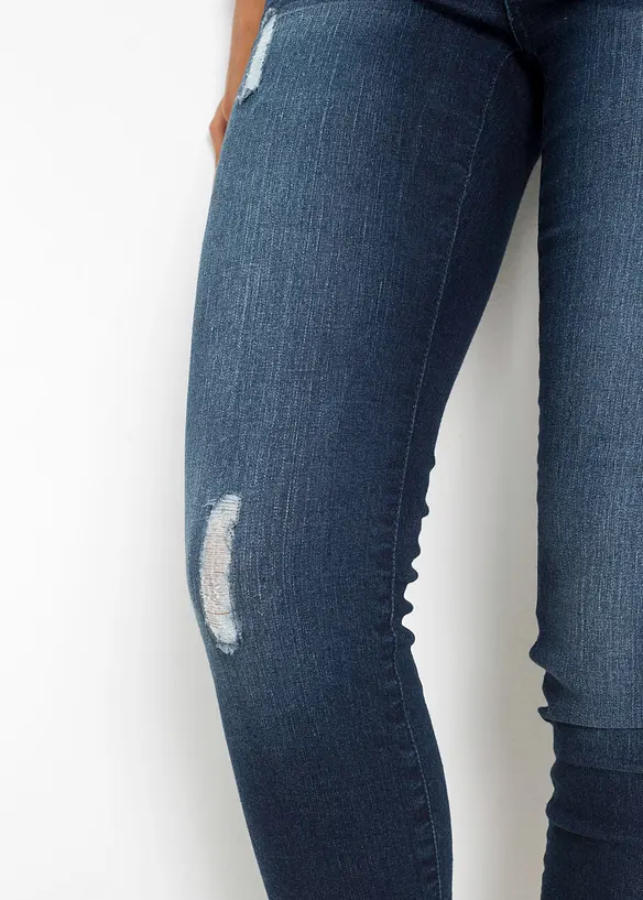 Jeans skinny cropped, vita media, bonprix