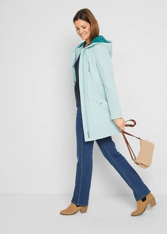 Parka in softshell con cappuccio, bonprix