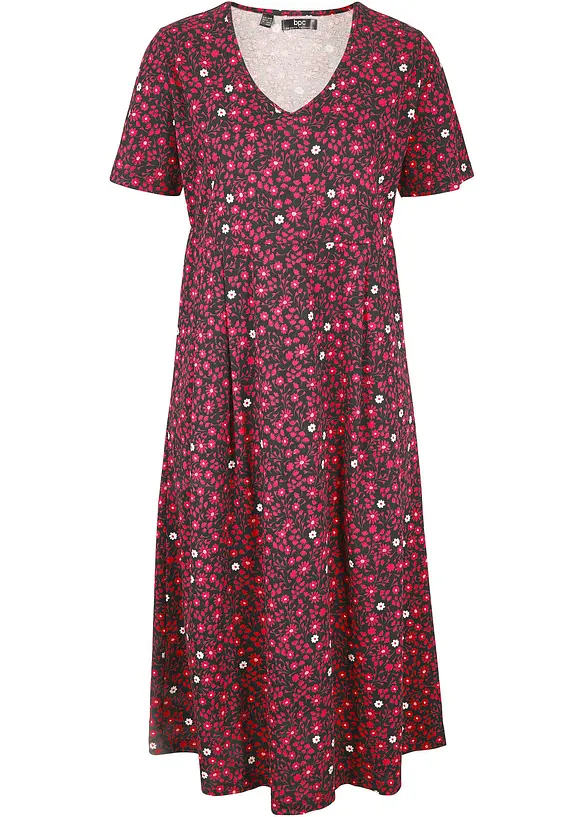 Abito midi in jersey di cotone, bonprix